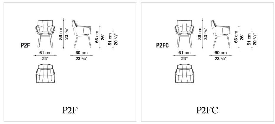 Мягкий тканевый стул с подлокотниками B&B Italia Husk ARCH-00087094 - Вид №3