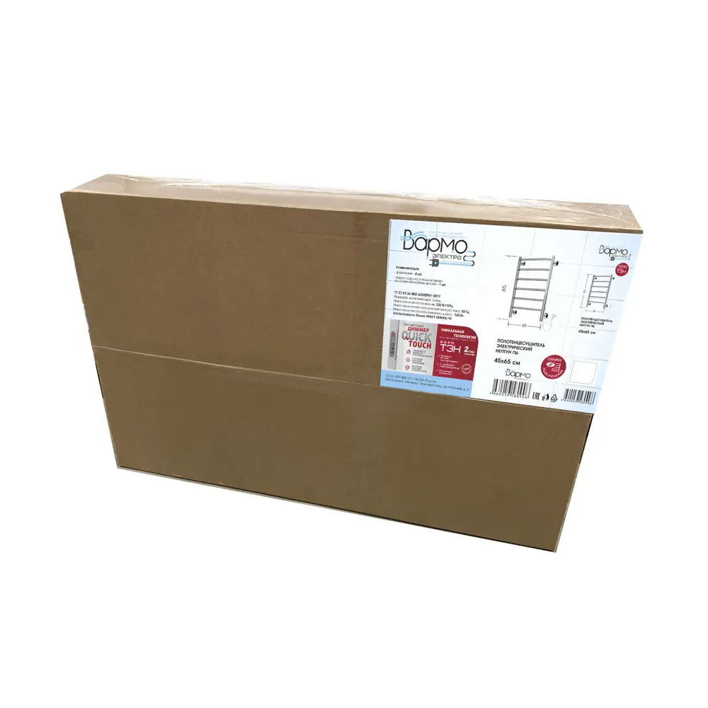 Полотенцесушитель электрический Вармо Нептун П6 87 Вт, 45х65 см, цвет хром STLM-2041679 - Вид №5