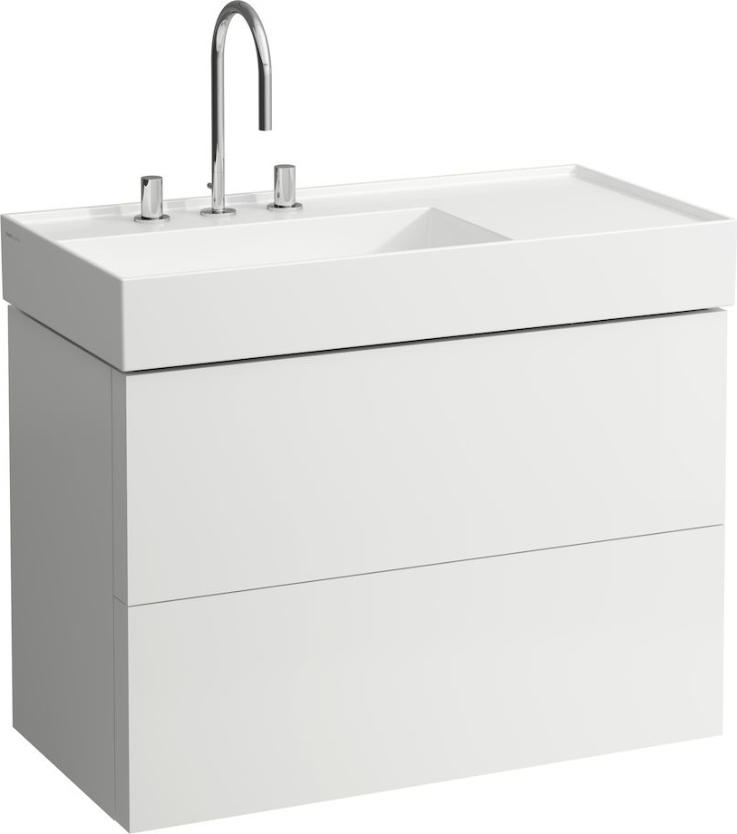 H4076180336421 Шкафчик под раковину, 2 ящика, включает в комплект органайзер, для раковины с полочкой справа 810338 LAUFEN PRO