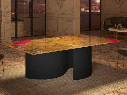 Unica by Tecnotelai Прямоугольный стол из стали и стекла Nastri sun-id-1351253