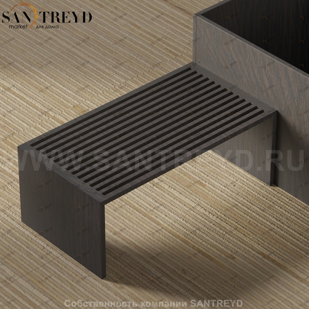 Скамья для ванны WOODLINE V темный дуб Agape AVAS090808RW