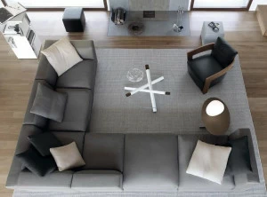 JESSE 5-местный модульный угловой диван в ткани Pashà