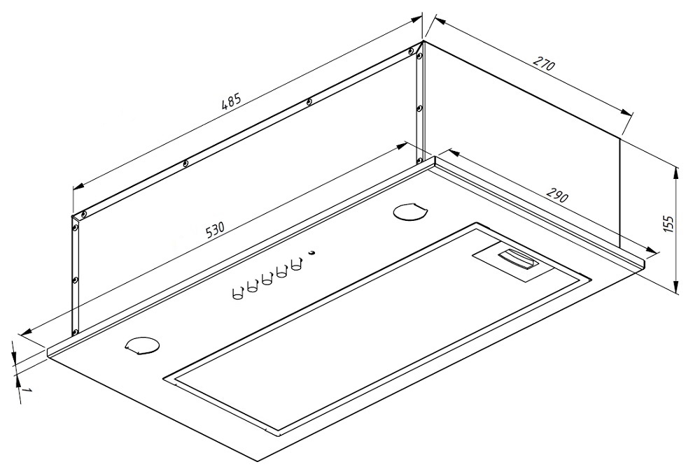 9008331 Вытяжка полновстраиваемая Akpo WK-4 Mio eco серебристый STDN-0063323 - Вид №4