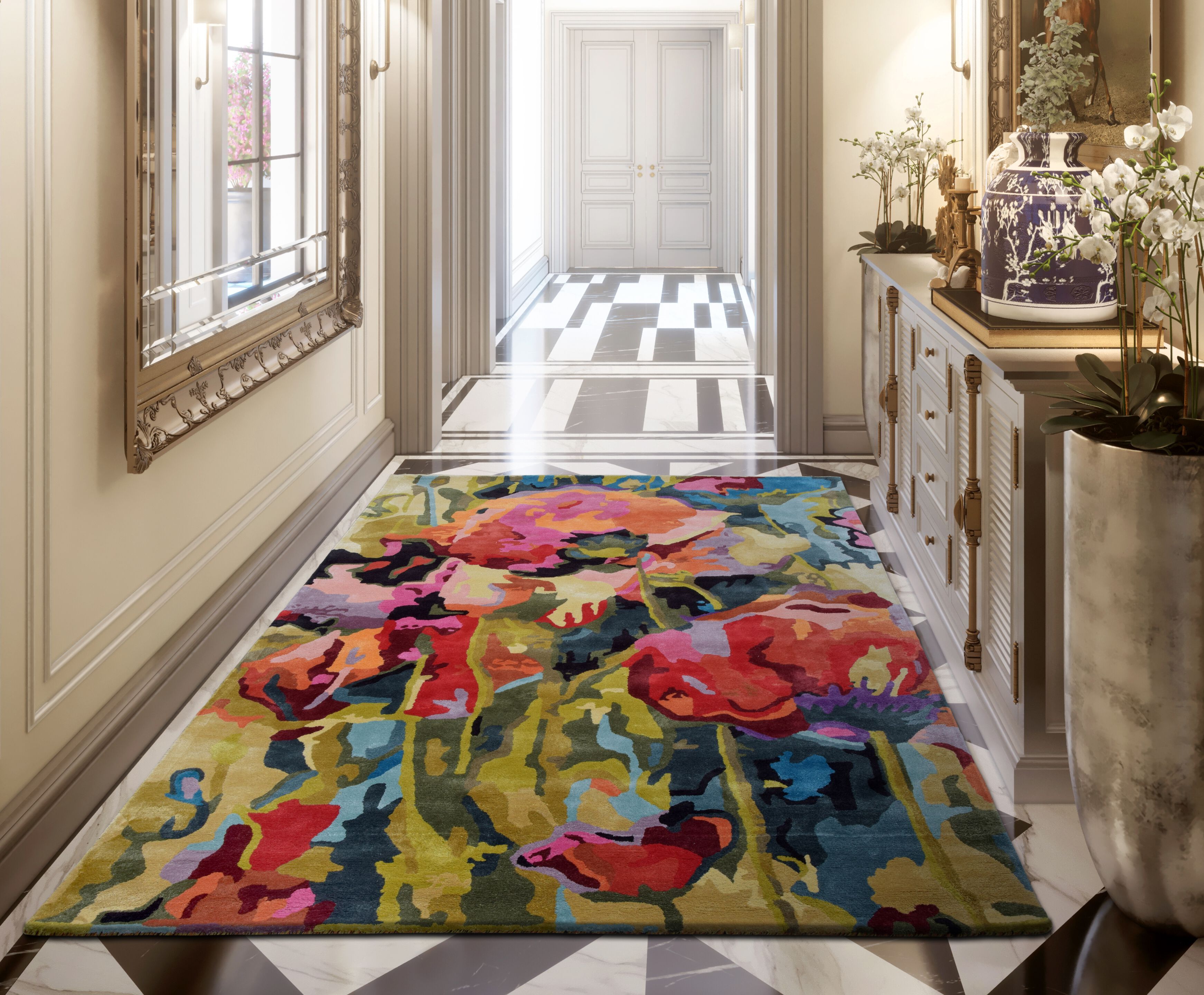 Длинный ворс цветочный ковер Ademi Exclusive ARCH-00060192 - Вид №1