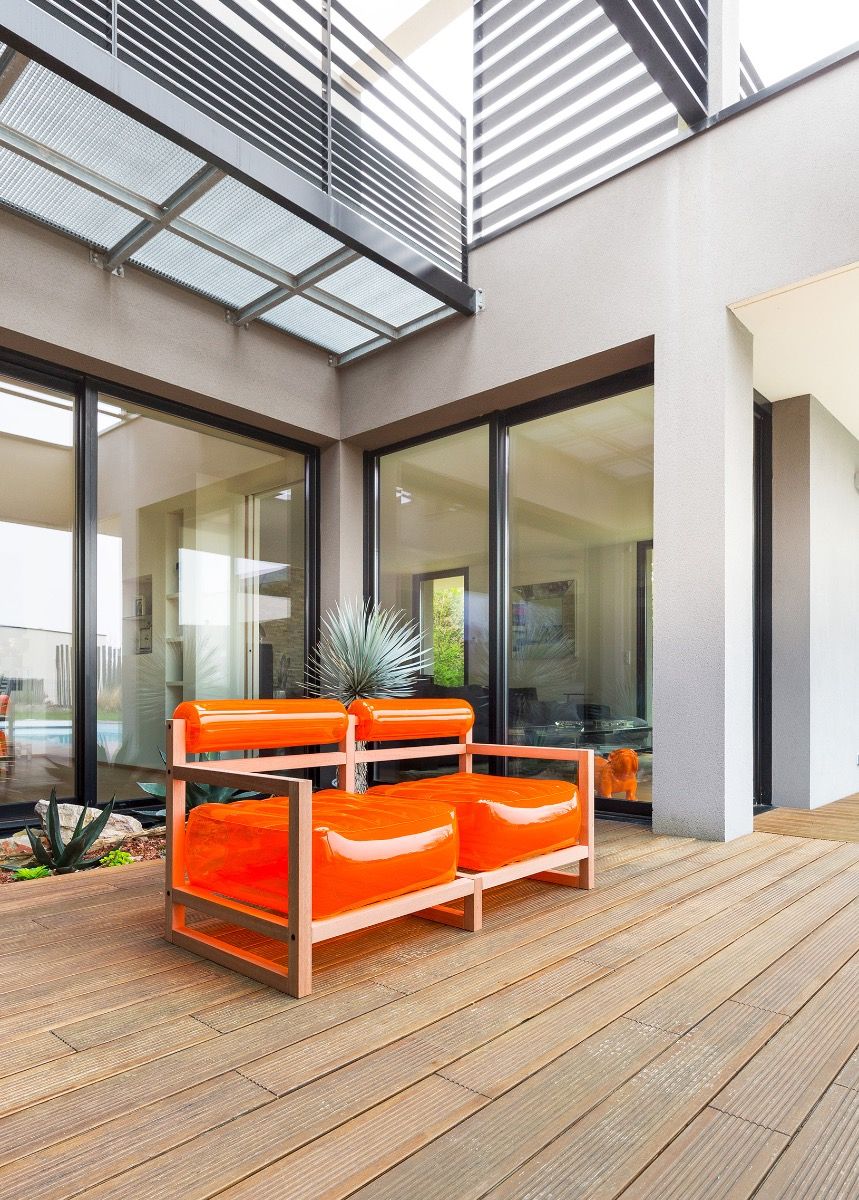 MOJOW Диван YOKO WOOD Crystal Оранжевый CYKCB05OC - Вид №1