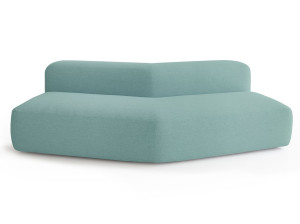 Тканевый модульный съемный изогнутый диван
