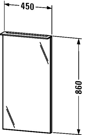 XL749009191 X-Large Зеркало с подсветкой Серо-коричневый декор Duravit - Вид №1