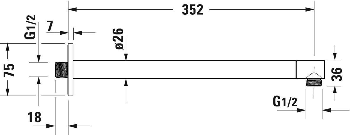 Duravit Настенный держатель для душа sun-id-1416883 - Вид №15