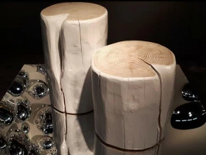 Fuoriluogo Низкий круглый журнальный столик из массива дерева