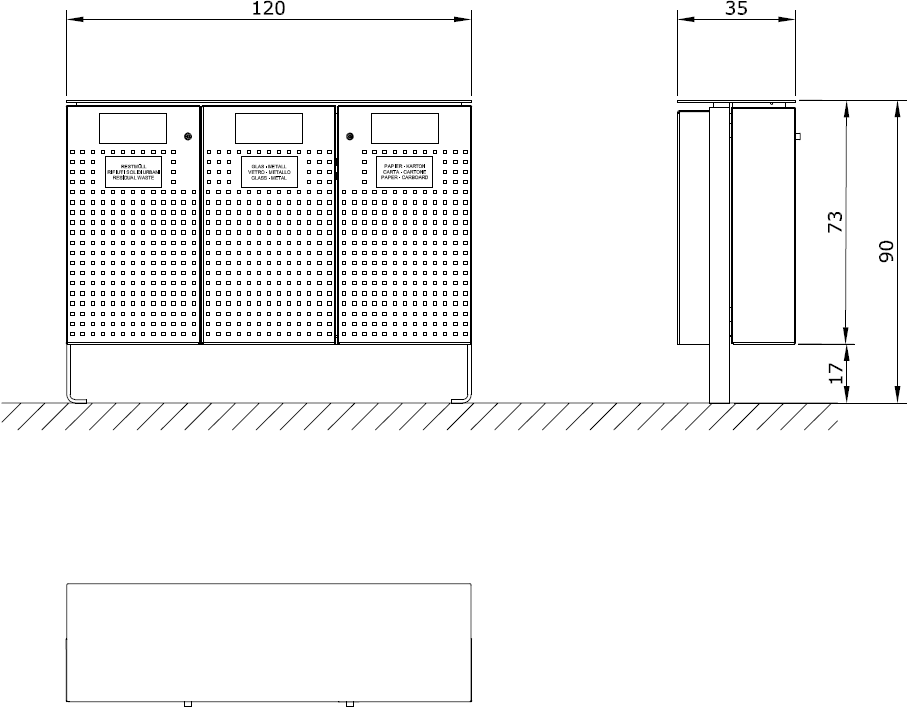 Euroform W Урна для мусора с крышкой для улицы sun-id-1395754 - Вид №2