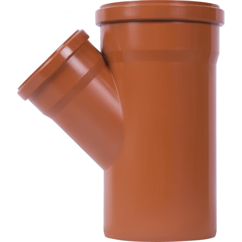 Тройник наружный ПП 160х110х45° рыжий Политек 6392 - Вид №1