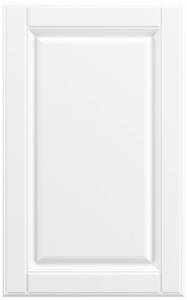 Фасады для кухни Кантри Фрезеровка «Прямоугольник Фолк» Арктический глянцевый №500