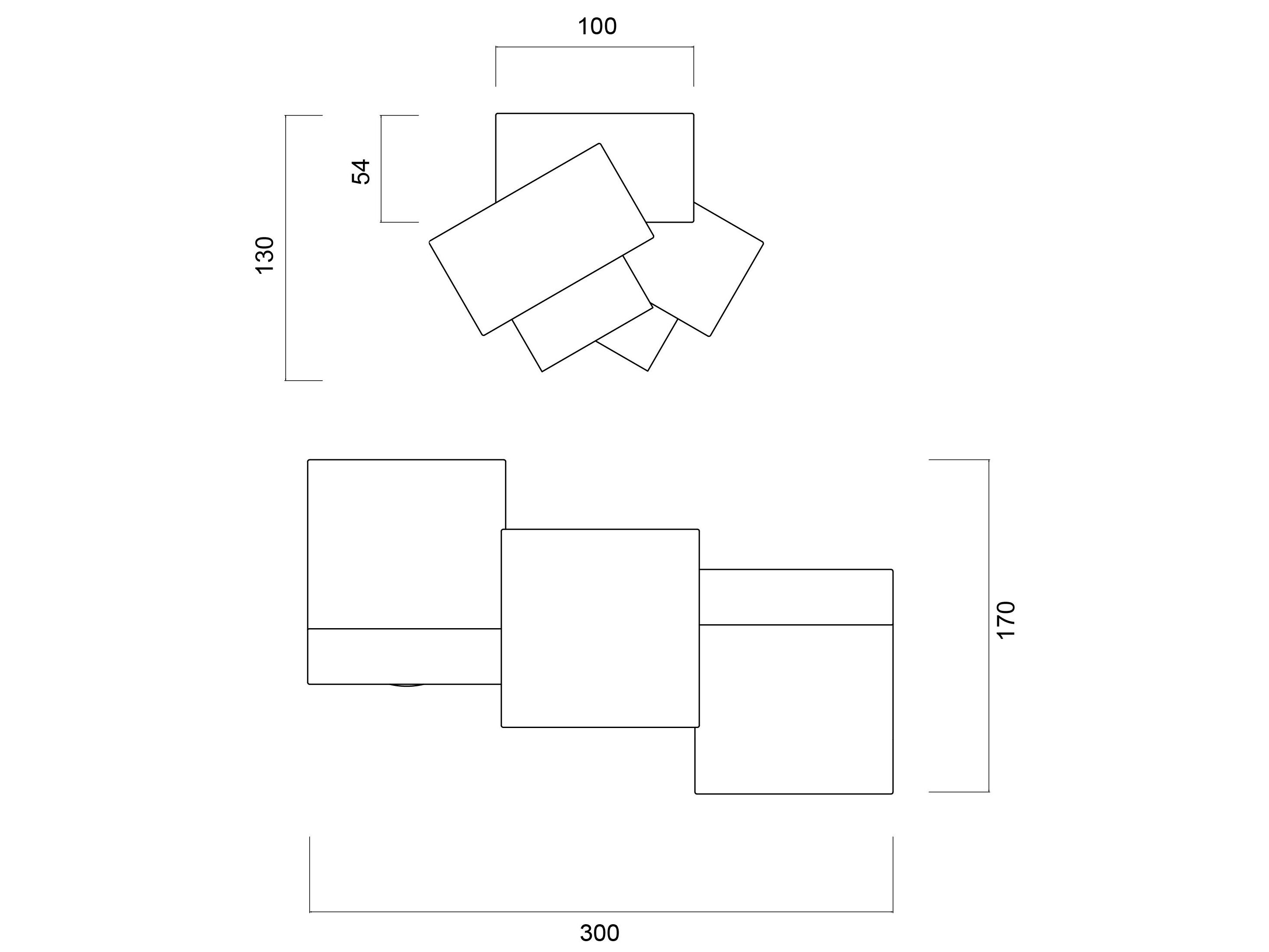 Светодиодный потолочный светильник WayPoint CROSS 2 LUCI ARCH-00134813 - Вид №30