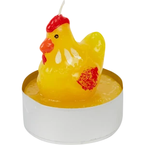 Свеча парафиновая Молодые курочки микс желтое