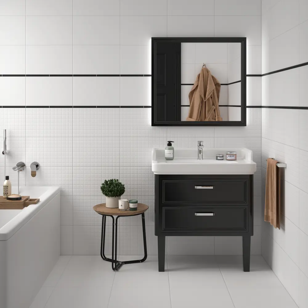 Плитка настенная Artens «Вега» 3D 25х40 см 1.1 м² цвет белый матовый 82111440 STLM-2024190  - Вид №3