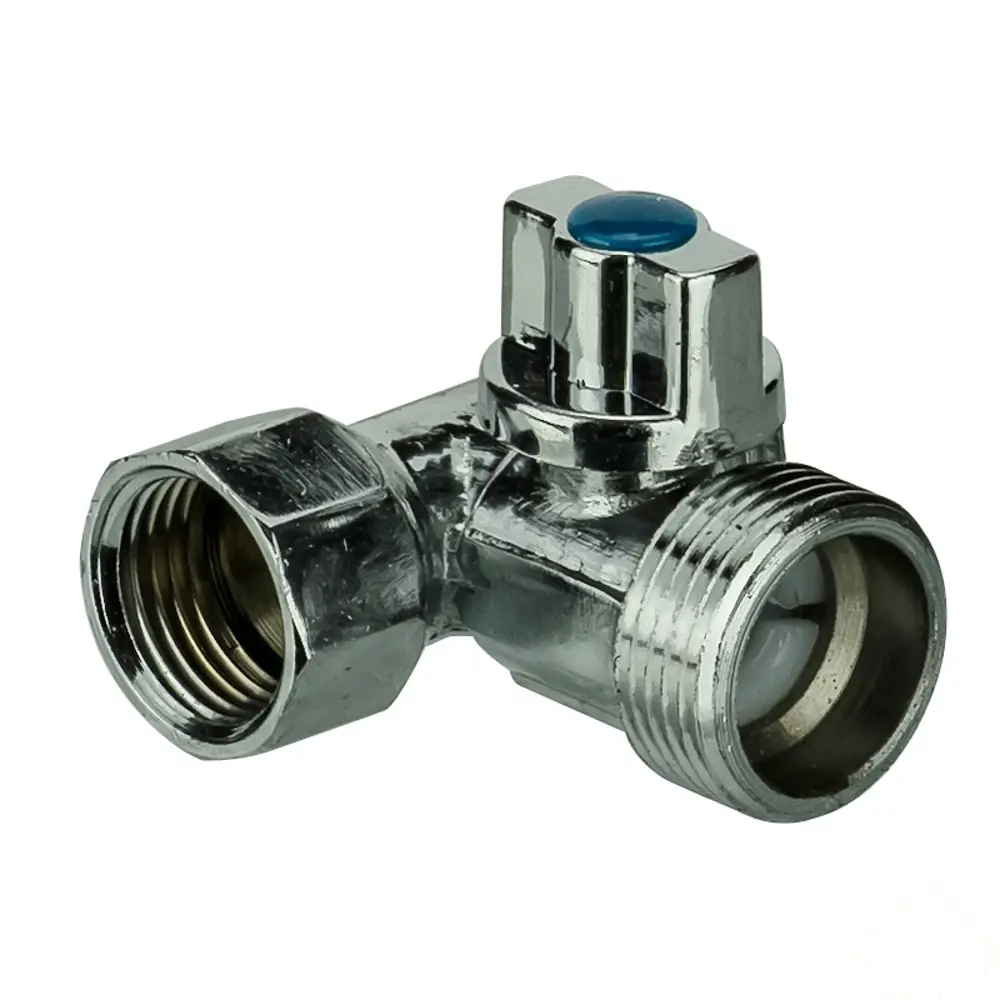 Вентиль запорный Valtec VT.256.N.04 PN8 1/2"x3/4"x1/2" НР/ВР ручка флажок латунь 11978012 STLM-2041121 