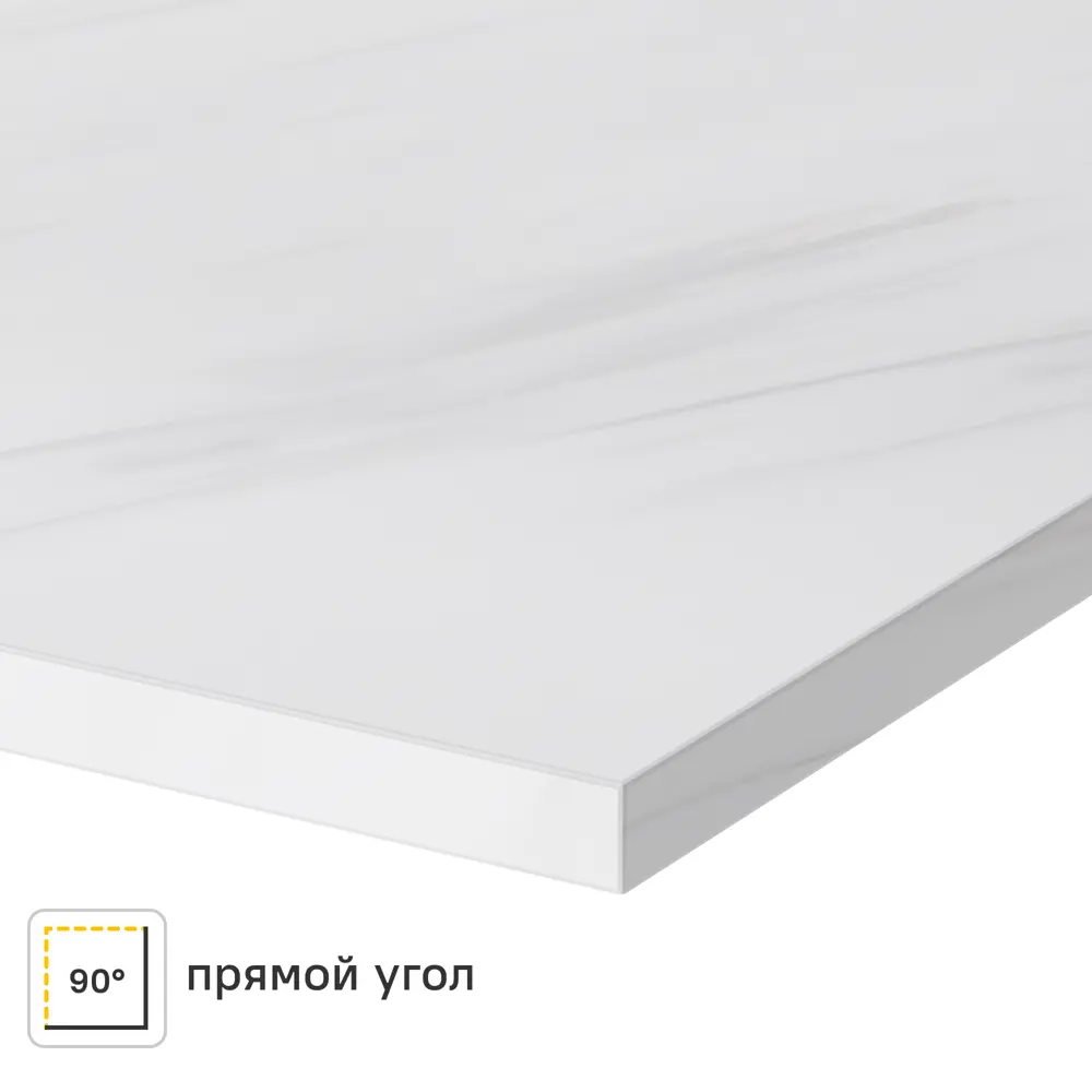 Столешница Неаполитано 120x80x2 см искусственный камень цвет белый 84168274 STLM-2159718 Santreyd