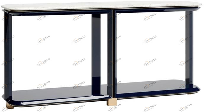 VOLPI Прямоугольная деревянная консоль с полками Luigi volpi Lv-28004