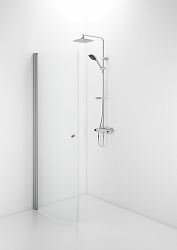 58800190 Гнутая дверь IFO Space SBNK, алюминиевый профиль, прозрачное стекло с ручкой, SBNK 800