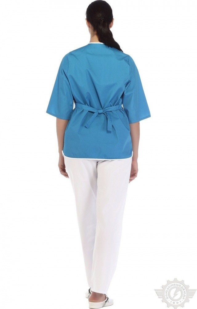 66178 Куртка "Сервис" темно-голубая  Медицинская одежда  размер 44/158-164 Спецодежда  - Вид №7