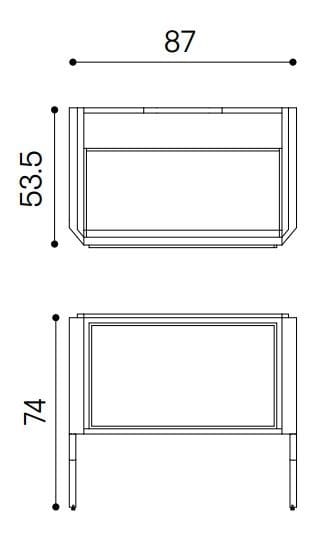 Напольный шкаф для умывальника из МДФ с ящиками Ex.T Nostalgia ARCH-00058097 - Вид №8