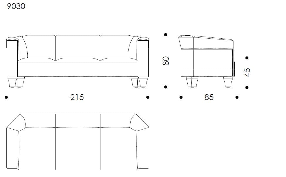 Кожаный диван Wittmann Palais Stoclet ARCH-00017679 - Вид №1