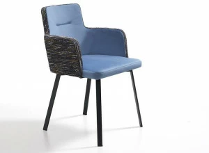 Natisa Стул с подлокотниками из ткани и бархата Sally