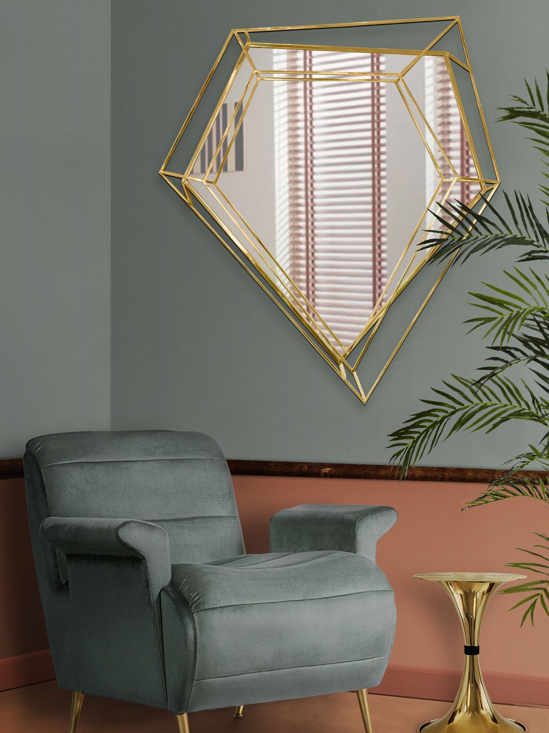 Настенное зеркало Essential Home DIAMOND SMALL ARCH-00062818 - Вид №3