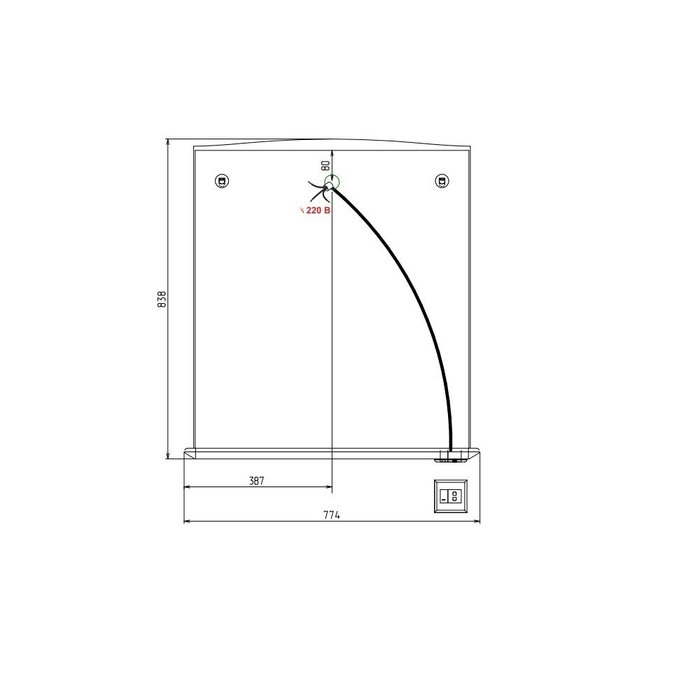 VIC7500M98 Milardo Victoria Зеркало Victoria 75 см Россия - Вид №3