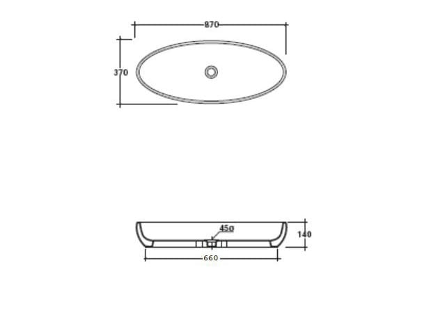 Керамическая овальная столешница Galassia EL1 / EL2 ARCH-00079518 - Вид №4