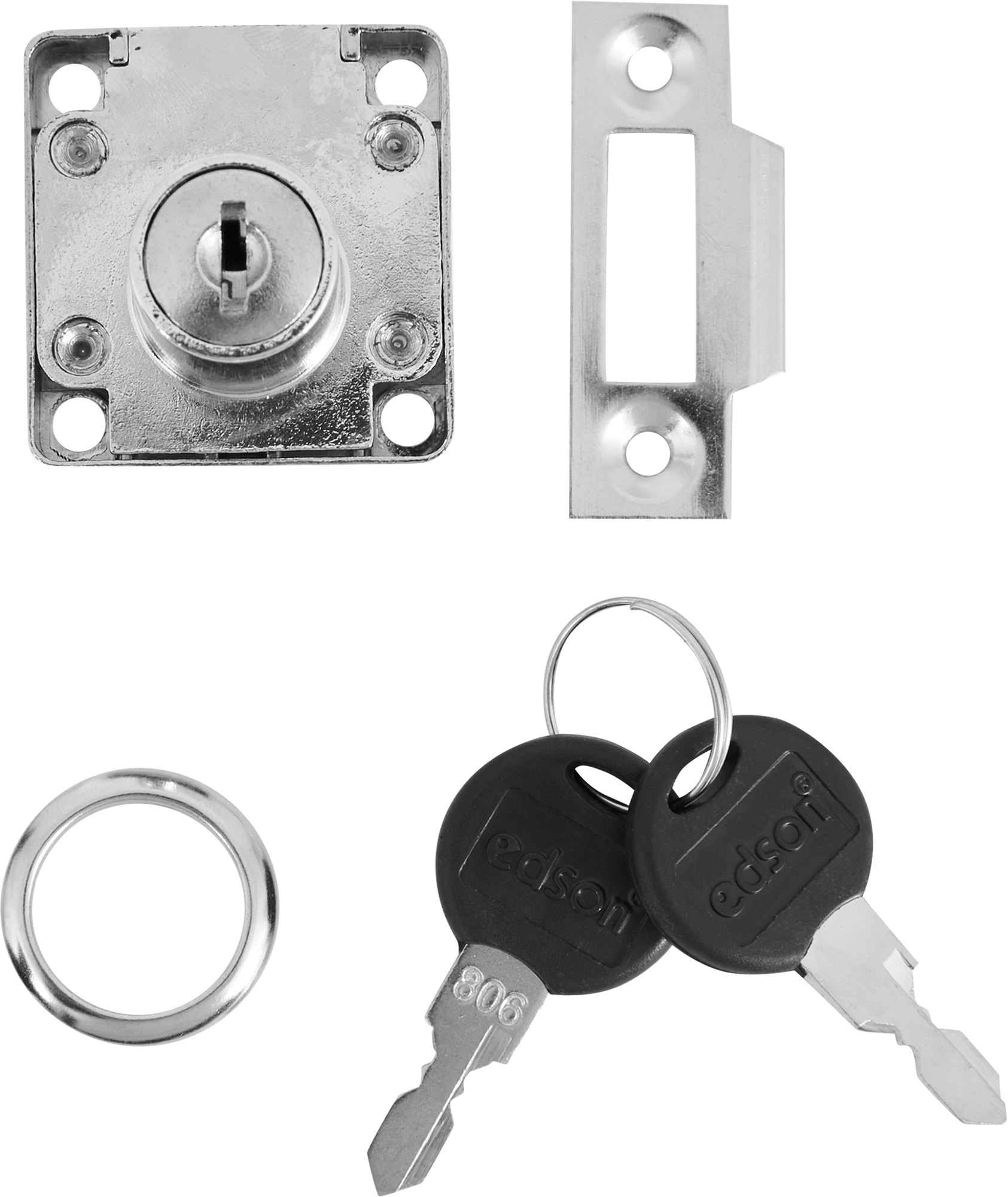 18644648 Замок врезной мебельный L060 19/20 STLM-0011852 EDSON  - Вид №1