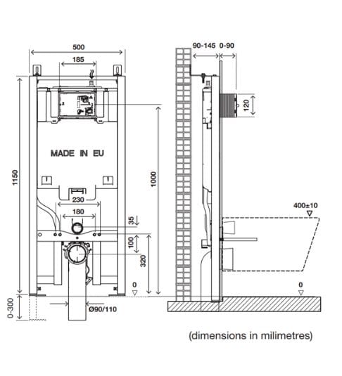 Утопленный сливной ящик OLI OLI70 PLUS S90 SANITARBLOCK ARCH-00122949 - Вид №1