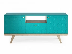Тумба под телевизор с ящиком бирюзовая Thimon THE IDEA  210263 Голубой