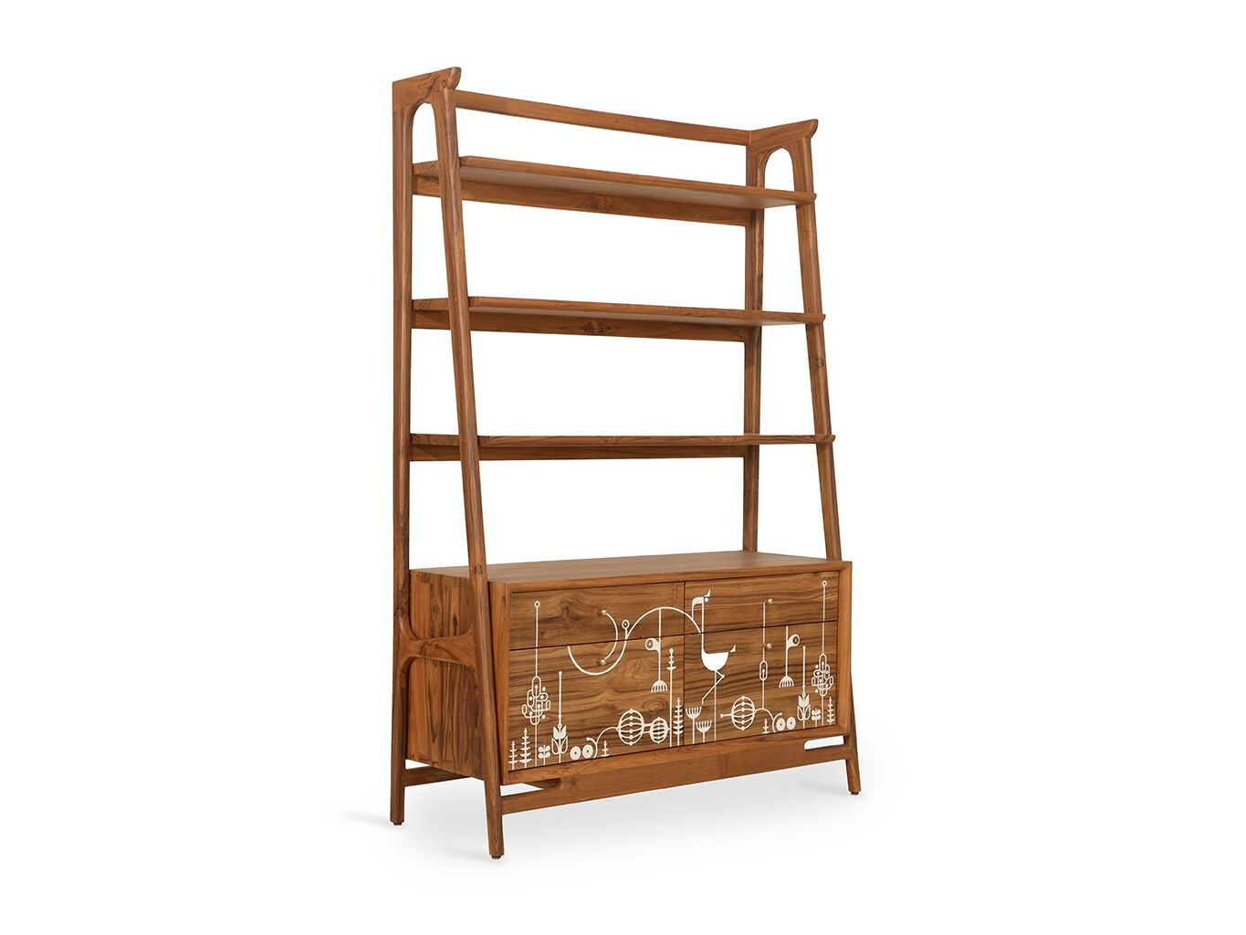 Книжный шкаф из тикового дерева Alankaram WIMA ARCH-00134655