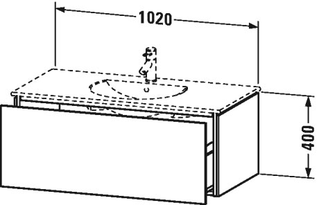 Тумбочка подвесная L-Cube #LC6163 1020 x 534 мм Duravit LC616301818 - Вид №1