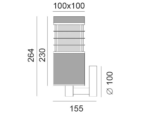 Открытый светодиодный настенный светильник из нержавеющей стали BEL-LIGHTING ARCH-00056395 - Вид №2