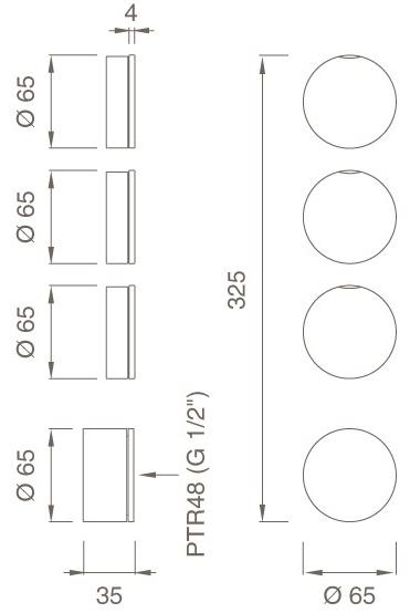 Ceadesign Душевая группа с термостатом Giotto Gio 59 - Вид №1