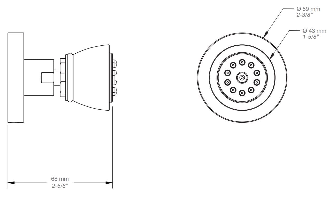 Боковая насадка для душа BARIL BOD-5001-00 ARCH-00151456 - Вид №2