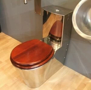 46256 Компакт унитаз с бачком Хромированный PURUS Steel Германия