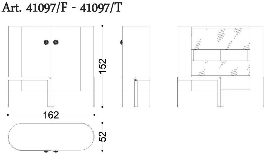 OPERA CONTEMPORARY Барная стойка с тканевой обивкой  41097/t  - Вид №4