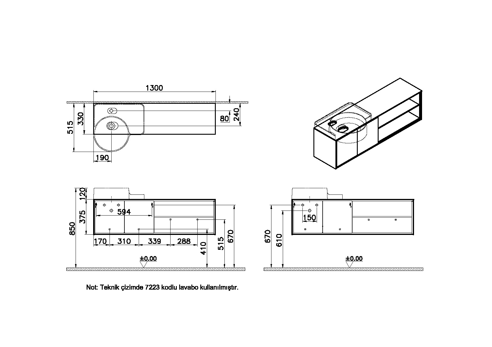 62420 Раковина Vitraglobal Voyage - Вид №1