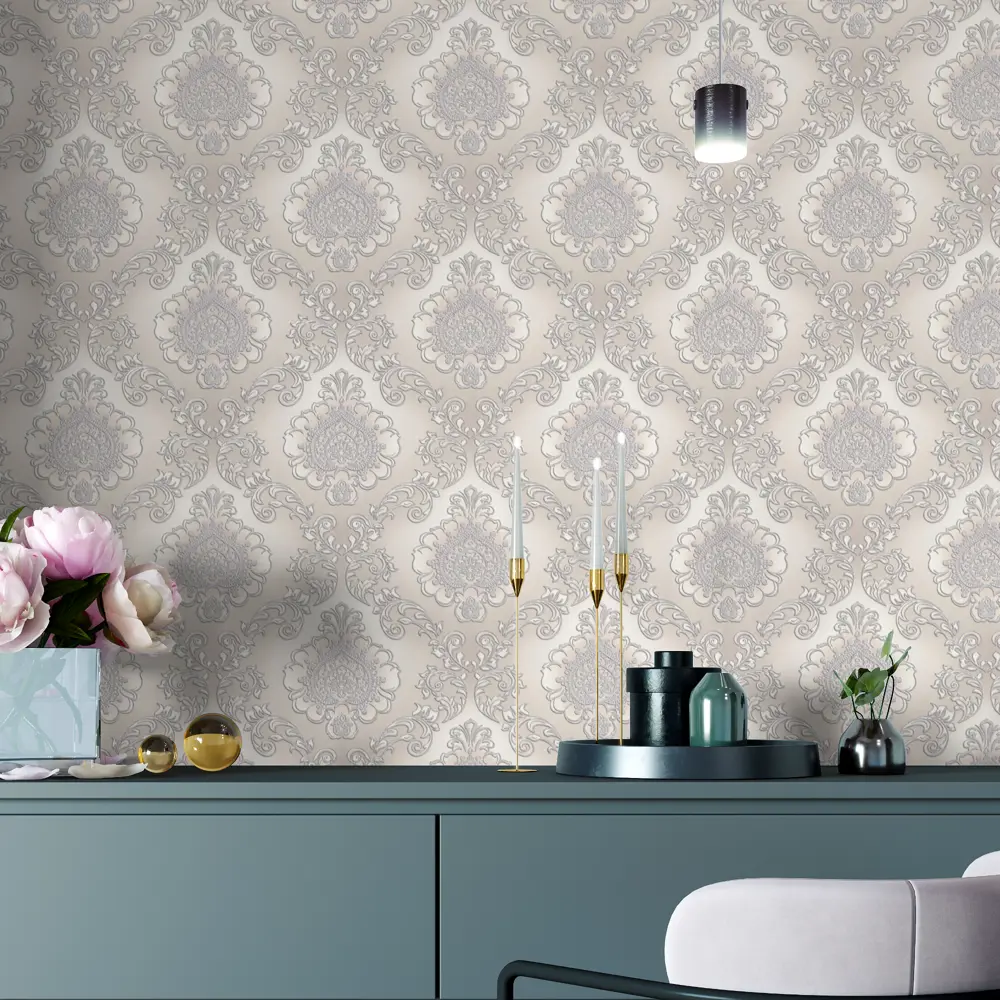 Обои флизелиновые Palitra Home Rosalina бежевые 1.06 м HC71618-21 88120823 STLM-2035946 - Вид №2