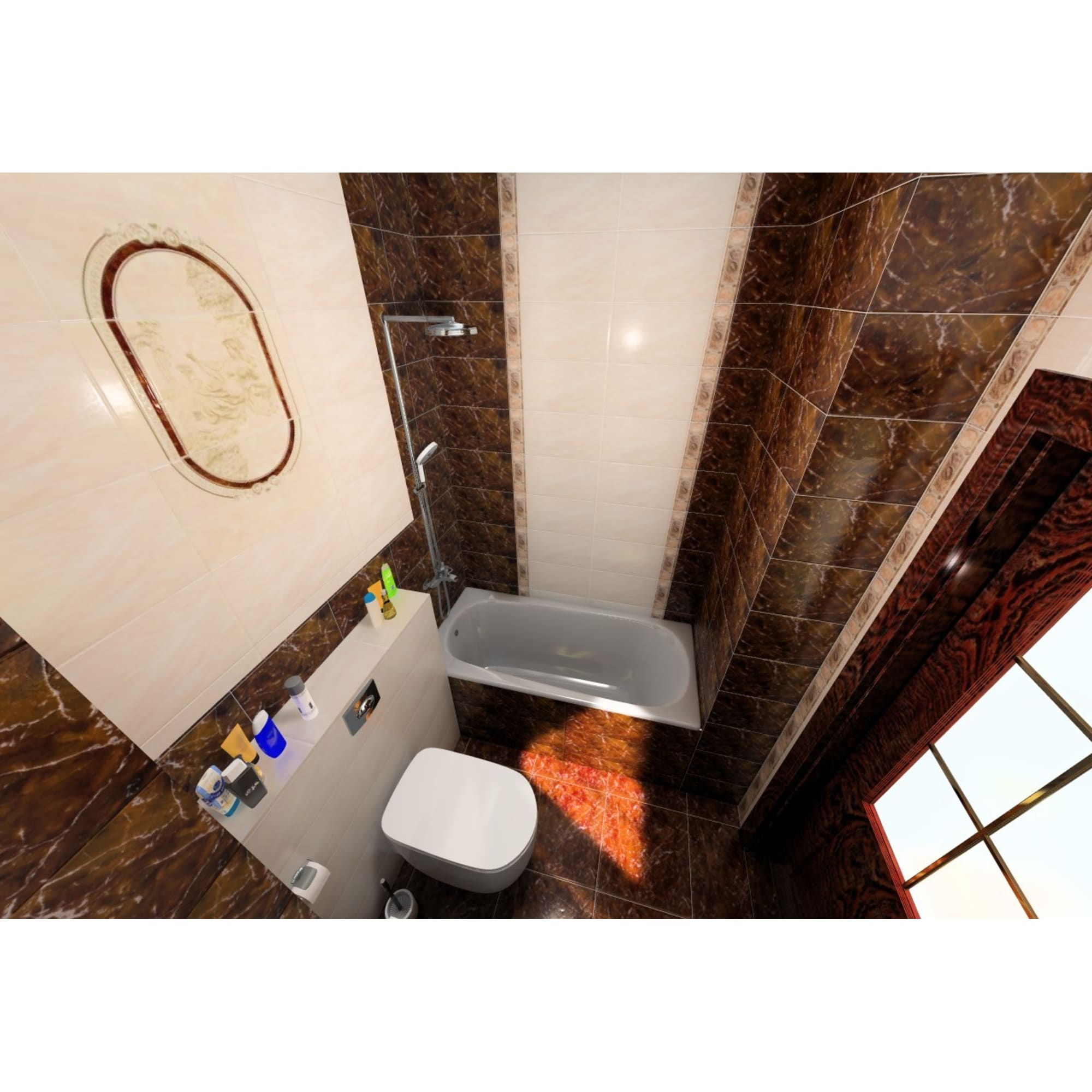 14175266 Плитка настенная 23x40 см 1.38 м2 цвет бежевый Pietra Santreyd - Вид №5