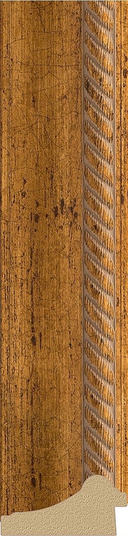 BY 7114 Зеркало в багетной раме - состаренная бронза с плетением 70 mm EVOFORM Octagon - Вид №3