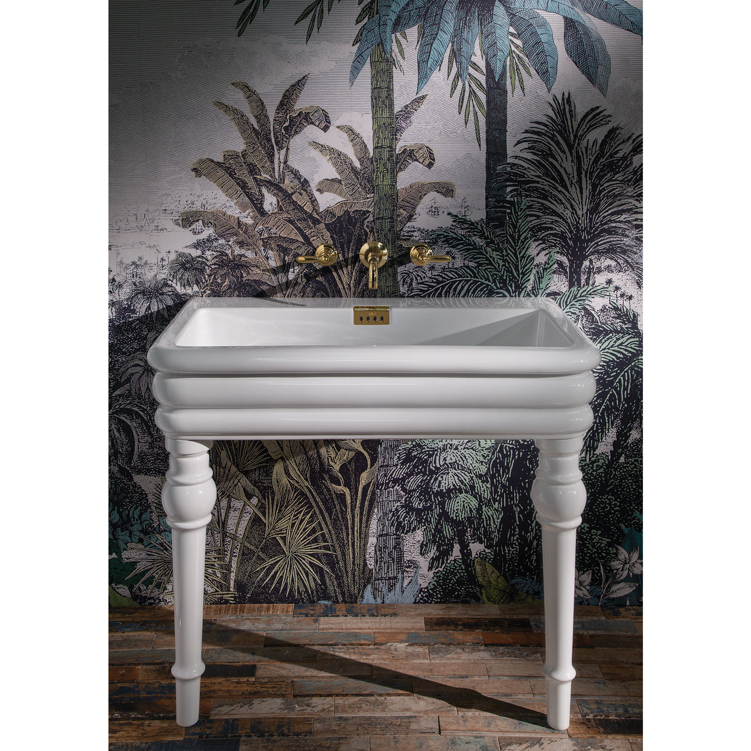 TCSH403WH Консольная раковина Шевингтона 1000 мм (три отверстия под смеситель) Thomas Crapper  - Вид №2