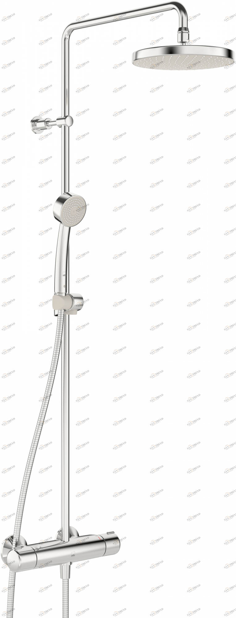 Oras 7401U Смеситель с верхним душем rain shower 7401U Nova Хром 