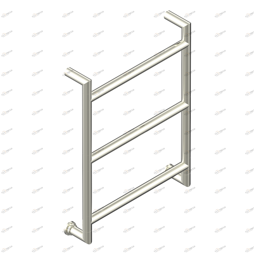 B6B-TWR3E Полотенцесушитель Современный круглый, 3 перекладины, 518 мм x 678 мм, электрический Thg-paris Sèche-serviettes Contemporain Покрытие PVD никель B6B-TWR3E CAT.F