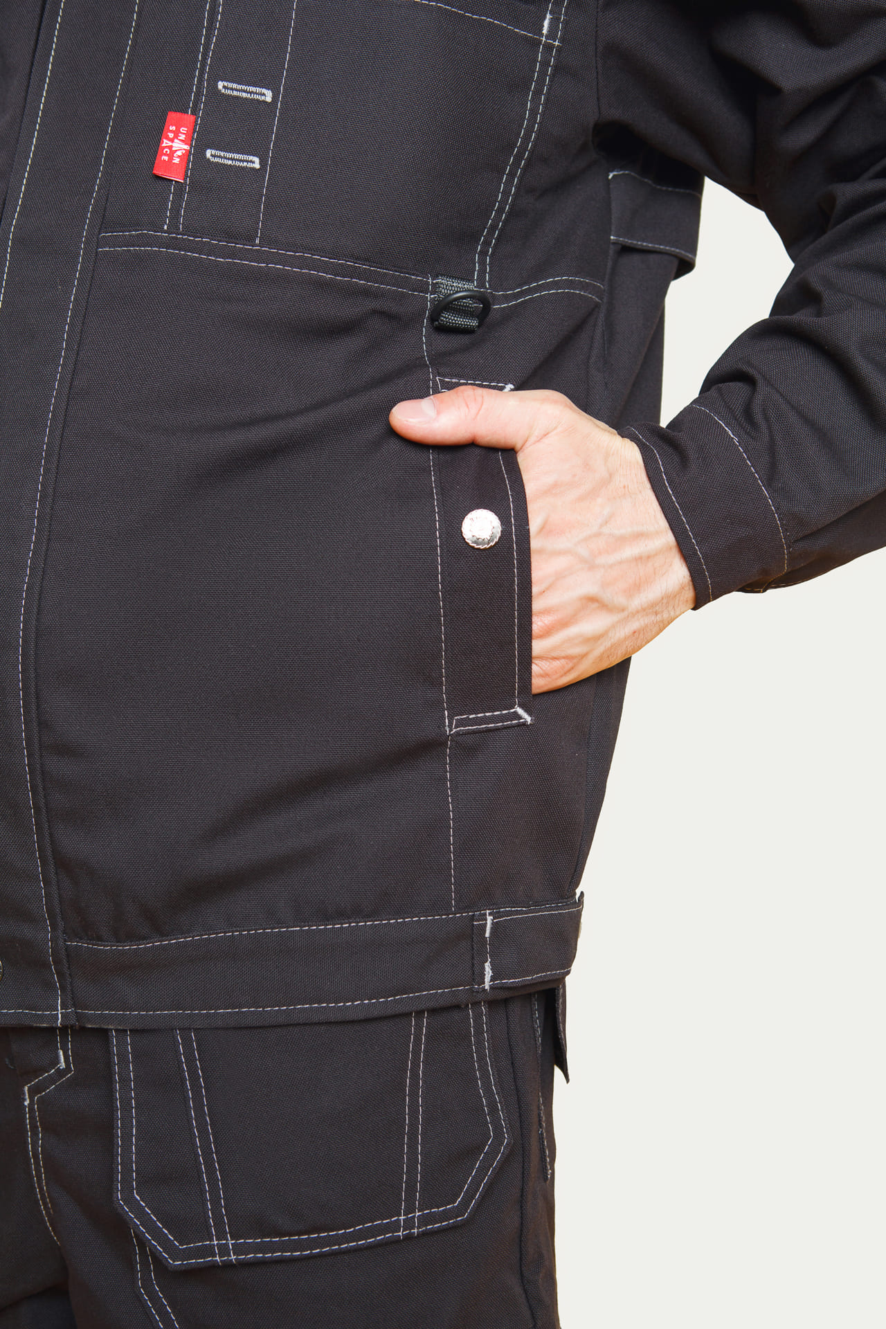 62592 Куртка  черная Union Space  Летняя спецодежда  размер 52-54/182-188  - Вид №6