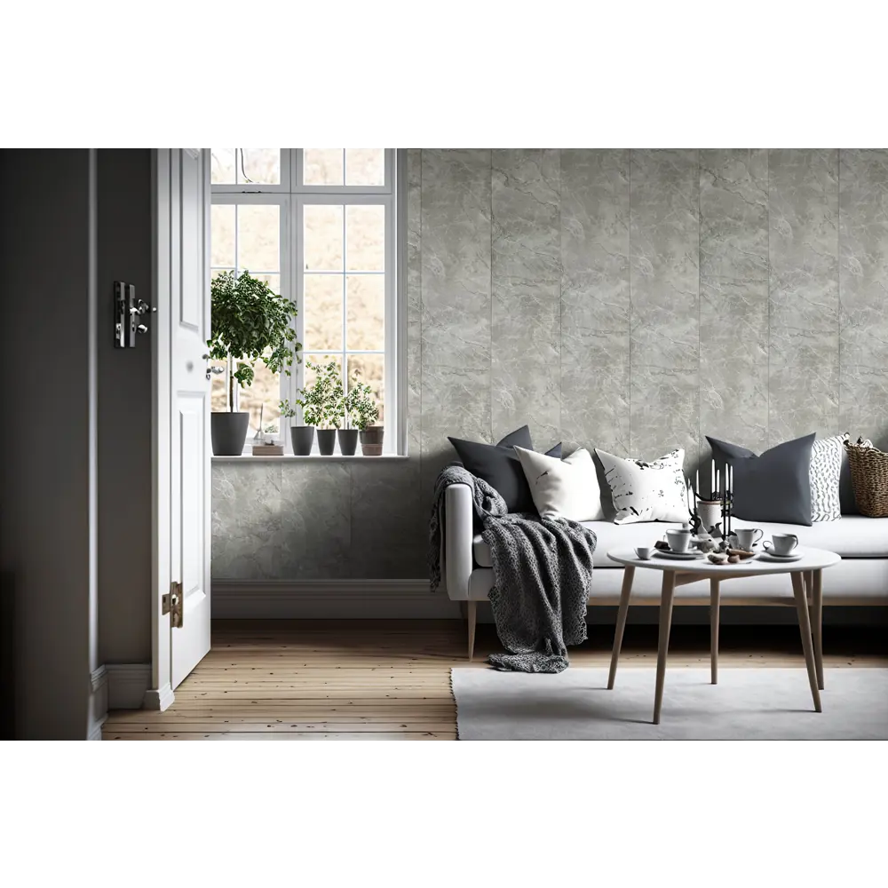 FINEBER Панель ПВХ Оникс серый для стен и потолков 2700x250 мм 89356220 STLM-1371709 - Вид №3