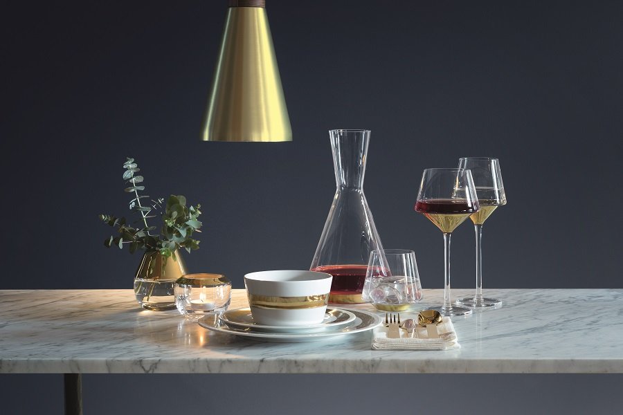 Набор бокалов для вина и воды space 430 мл золото, 2 штуки LSA INTERNATIONAL SPACE 00-3863223 Золото;прозрачный - Вид №1